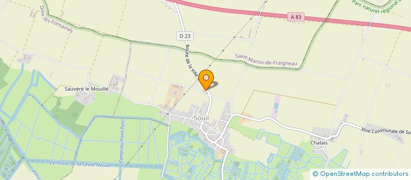 localisation de l'entreprise MONSIEUR AURELIEN CAQUINEAU  SAINT-PIERRE-LE-VIEUX