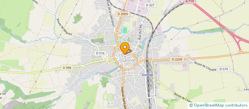 localisation de l'entreprise MONSIEUR AURELIEN COSSE  GANNAT