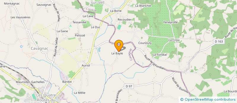 localisation de l'entreprise MONSIEUR AURELIEN COSTE  CAVAGNAC