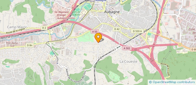 localisation de l'entreprise MONSIEUR AURELIEN COUPEZ à AUBAGNE