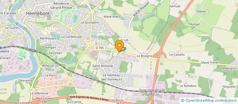 localisation de l'entreprise MONSIEUR AURELIEN COURTET  HENNEBONT