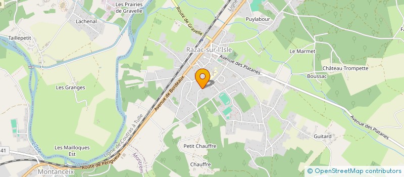 localisation de l'entreprise MONSIEUR AURELIEN CRABANAC à RAZAC-SUR-L'ISLE