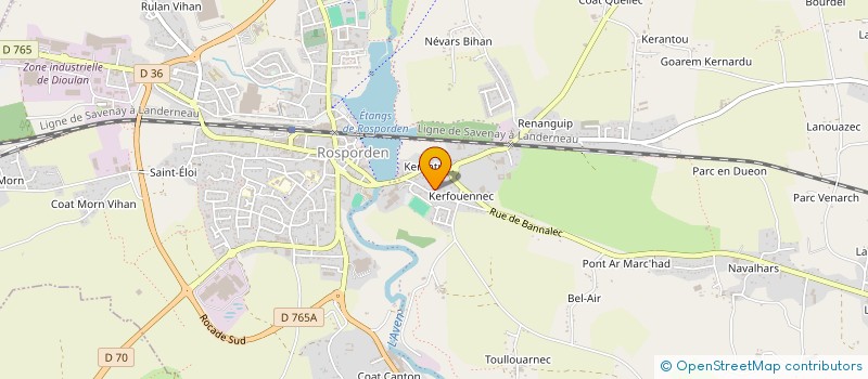 localisation de l'entreprise MONSIEUR AURELIEN CROCHU  ROSPORDEN