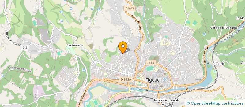 localisation de l'entreprise MONSIEUR AURELIEN CROS  FIGEAC