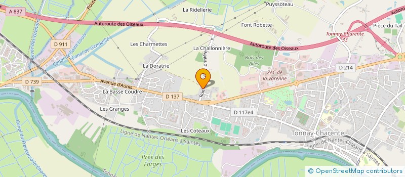 localisation de l'entreprise MONSIEUR AURELIEN DARGENTON  TONNAY-CHARENTE