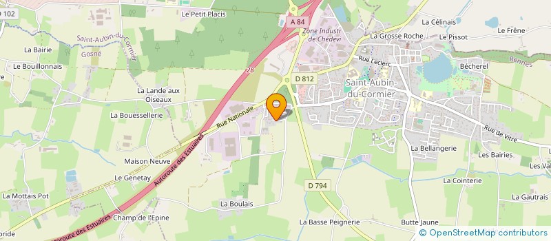 localisation de l'entreprise MONSIEUR AURELIEN DELAROSE  SAINT-AUBIN-DU-CORMIER