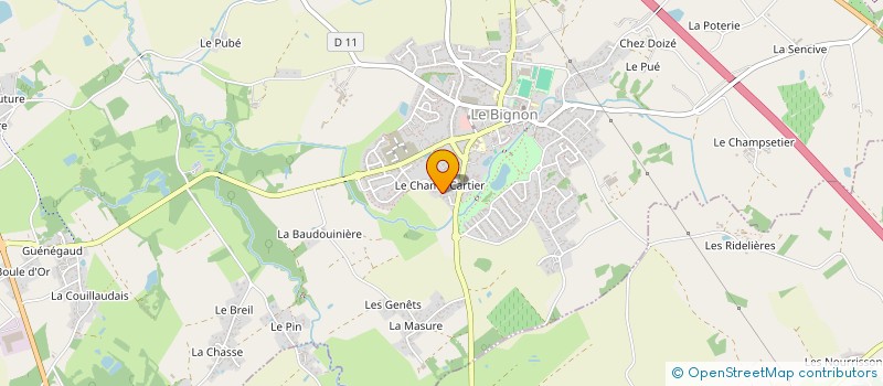 localisation de l'entreprise MONSIEUR AURELIEN DELIGNE  LE BIGNON