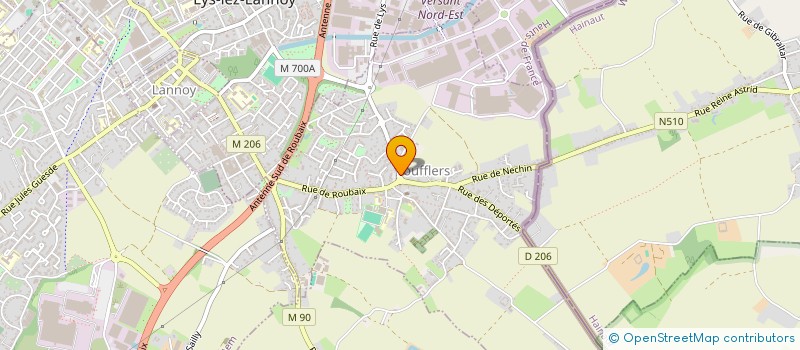 localisation de l'entreprise MONSIEUR AURELIEN DELMAIRE  TOUFFLERS