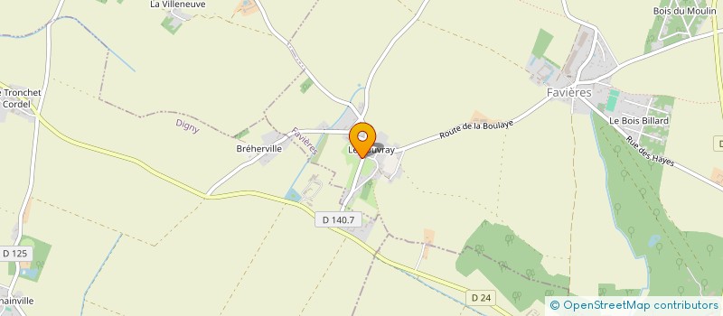 localisation de l'entreprise MONSIEUR AURELIEN DELVAL à FAVIERES