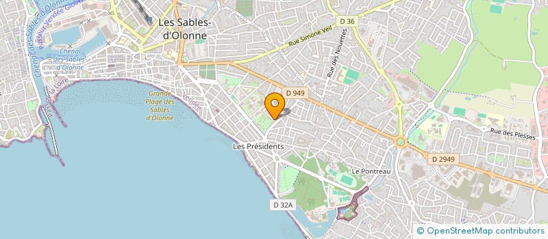localisation de l'entreprise MONSIEUR AURELIEN ESNAULT à LES SABLES-D'OLONNE