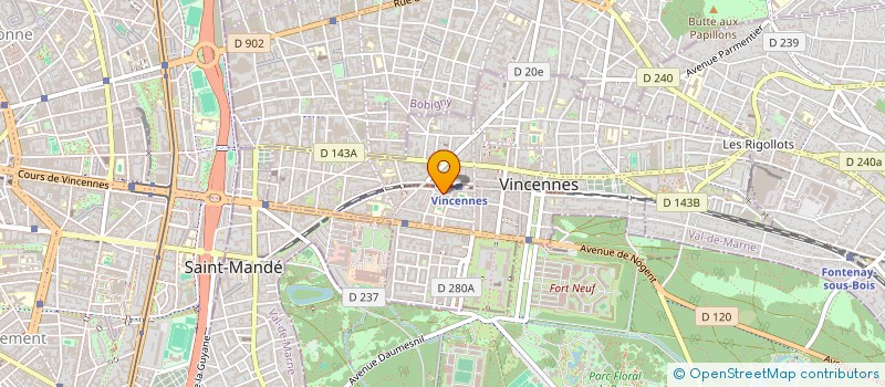 localisation de l'entreprise MONSIEUR AURELIEN FAURE à VINCENNES