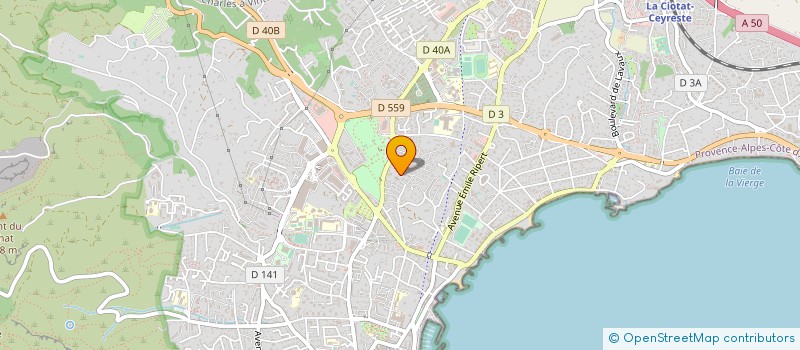 localisation de l'entreprise MONSIEUR AURELIEN FERRAND à LA CIOTAT