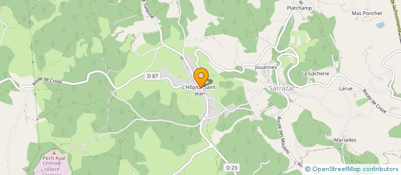 localisation de l'entreprise MONSIEUR AURELIEN FRAYSSE  CRESSENSAC-SARRAZAC