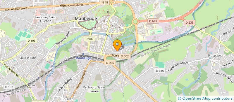 localisation de l'entreprise MONSIEUR AURELIEN FREVILLE  MAUBEUGE