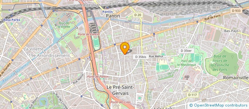 localisation de l'entreprise MONSIEUR AURELIEN GIRARDIN  PANTIN