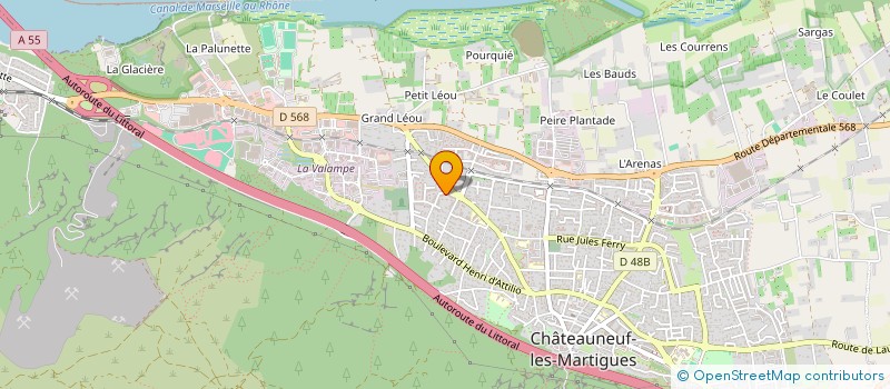 localisation de l'entreprise MONSIEUR AURELIEN GUIBERT  CHATEAUNEUF-LES-MARTIGUES