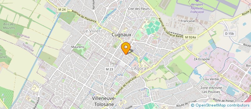 localisation de l'entreprise MONSIEUR AURELIEN GUICHARD  CUGNAUX