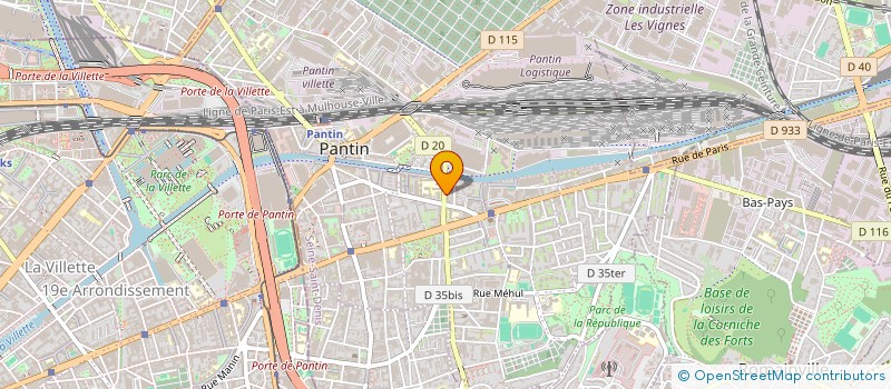 localisation de l'entreprise MONSIEUR AURELIEN GUINTRANDY  PANTIN