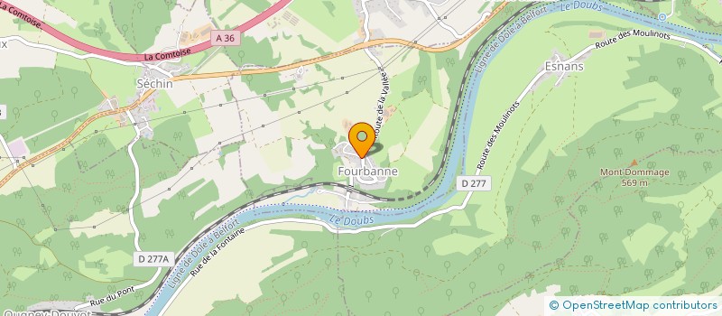 localisation de l'entreprise MONSIEUR AURELIEN GUYOT  FOURBANNE