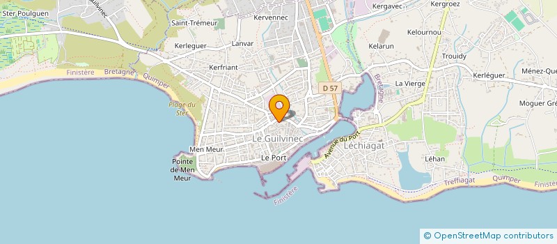 localisation de l'entreprise MONSIEUR AURELIEN HERBRETEAU  GUILVINEC