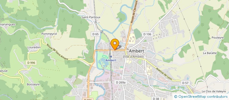 localisation de l'entreprise MONSIEUR AURELIEN JOUBERT à AMBERT