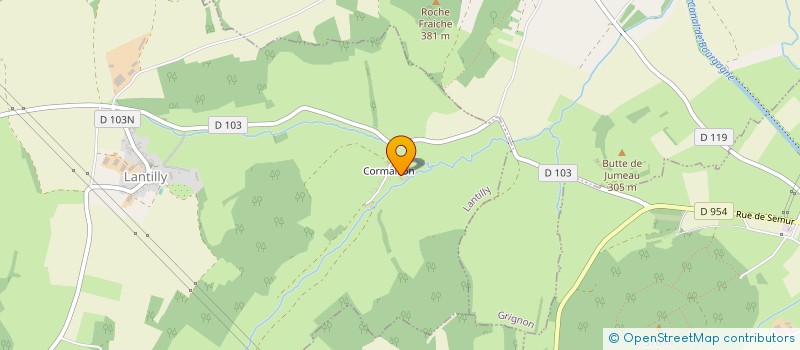 localisation de l'entreprise MONSIEUR AURELIEN JOUDRIER  LANTILLY