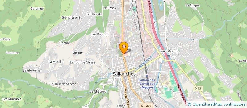 localisation de l'entreprise MONSIEUR AURELIEN JOURNE  SALLANCHES