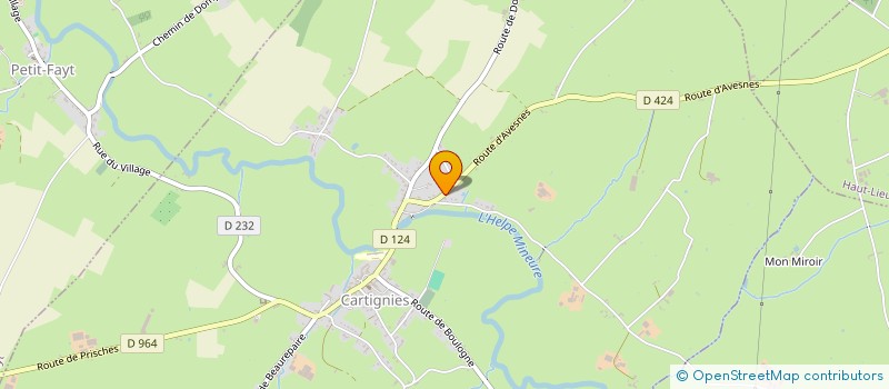 localisation de l'entreprise MONSIEUR AURELIEN LARDIER  CARTIGNIES