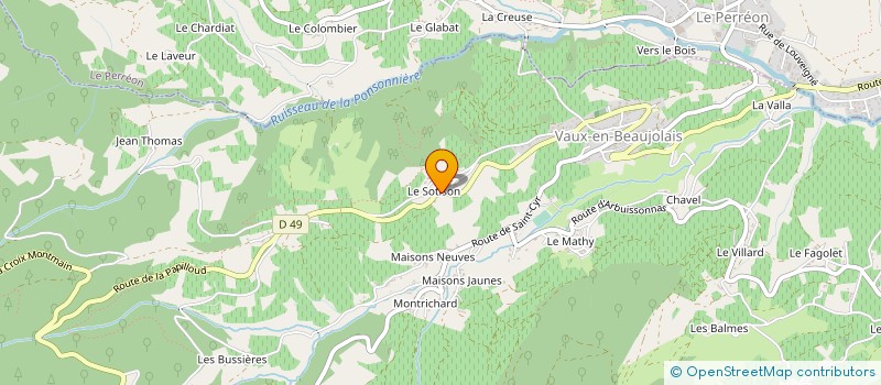 localisation de l'entreprise MONSIEUR AURELIEN LARUICCI  VAUX-EN-BEAUJOLAIS