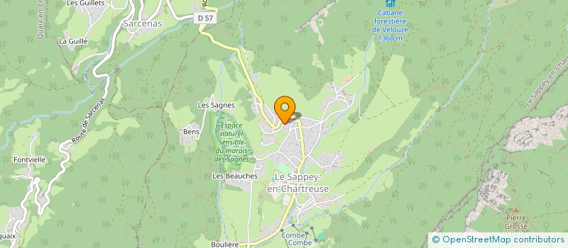 localisation de l'entreprise MONSIEUR AURELIEN LE COQ  LE SAPPEY-EN-CHARTREUSE