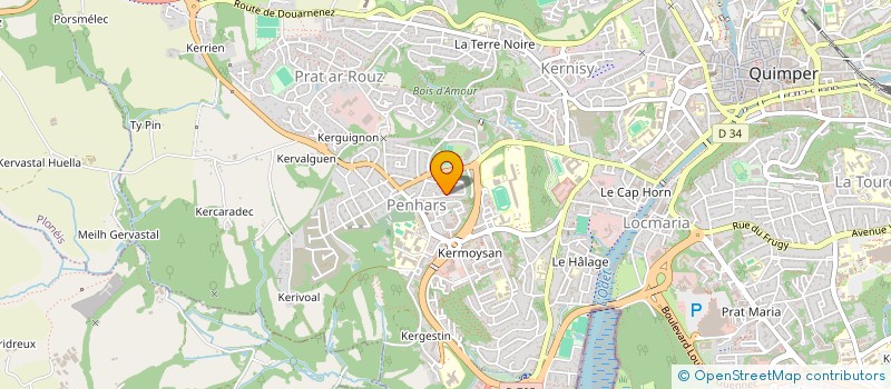 localisation de l'entreprise MONSIEUR AURELIEN LE NY à QUIMPER