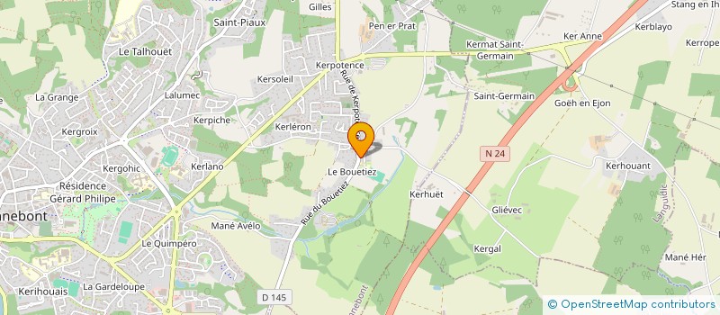 localisation de l'entreprise MONSIEUR AURELIEN LE VEU  HENNEBONT