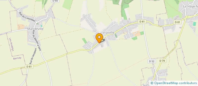 localisation de l'entreprise MONSIEUR AURELIEN LEGENDRE  VRAIVILLE