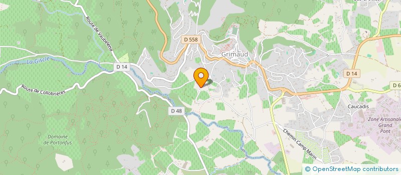 localisation de l'entreprise MONSIEUR AURELIEN LORGUES  GRIMAUD