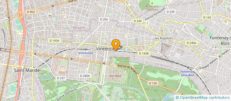 localisation de l'entreprise MONSIEUR AURELIEN MARTIN  VINCENNES