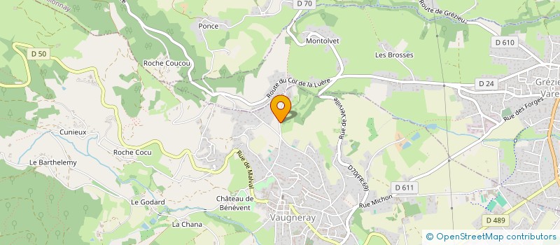 localisation de l'entreprise MONSIEUR AURELIEN MARTINON à VAUGNERAY