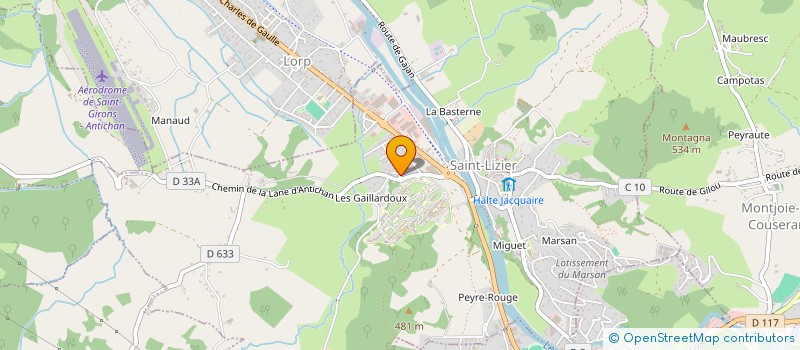 localisation de l'entreprise MONSIEUR AURELIEN MIGUEL à SAINT-LIZIER