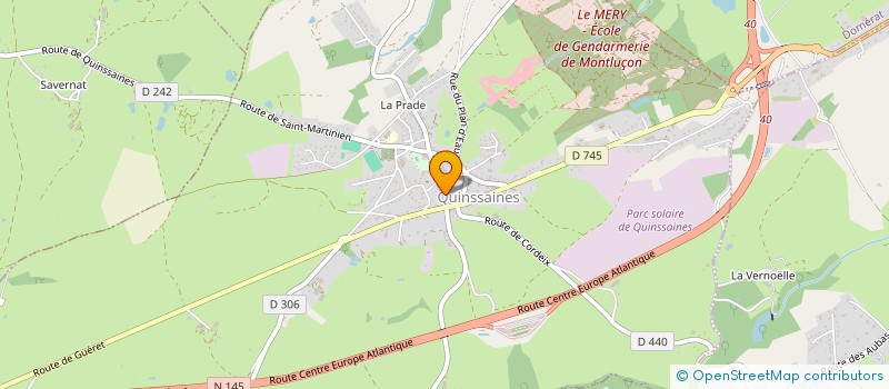 localisation de l'entreprise MONSIEUR AURELIEN MISSIOUX  QUINSSAINES