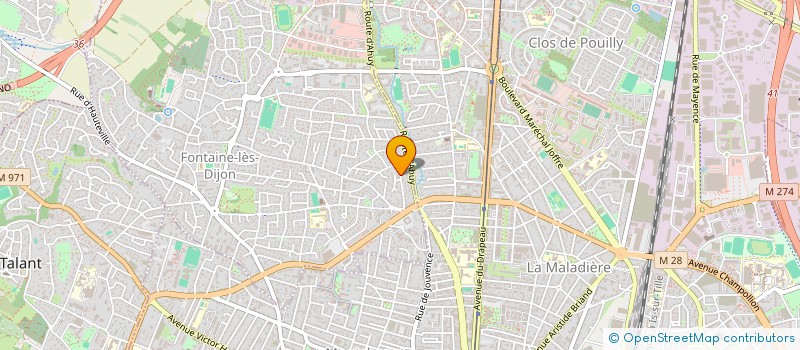 localisation de l'entreprise MONSIEUR AURELIEN MULARD  FONTAINE-LES-DIJON