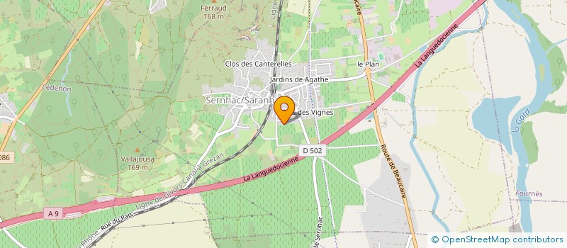 localisation de l'entreprise MONSIEUR AURELIEN ORJOLLET  SERNHAC