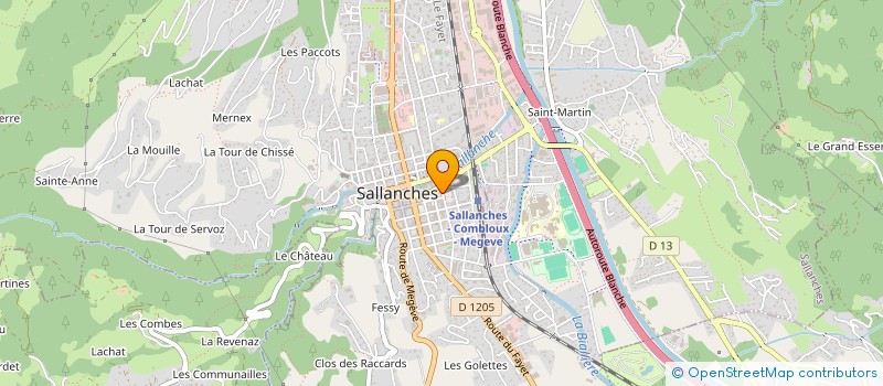 localisation de l'entreprise MONSIEUR AURELIEN OUVRIER-BUFFET à SALLANCHES