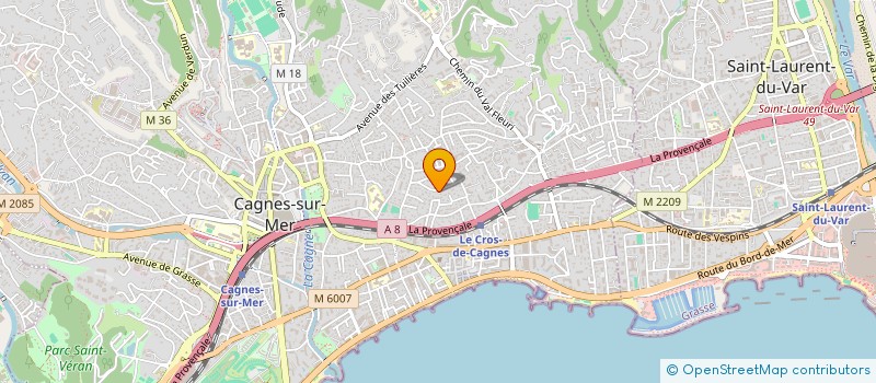 localisation de l'entreprise MONSIEUR AURELIEN PAOLINO à CAGNES-SUR-MER