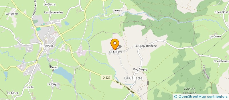 localisation de l'entreprise MONSIEUR AURELIEN PITHON à LA CELLETTE