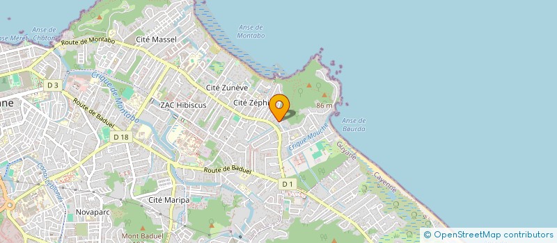 localisation de l'entreprise MONSIEUR AURELIEN POIRIER  CAYENNE