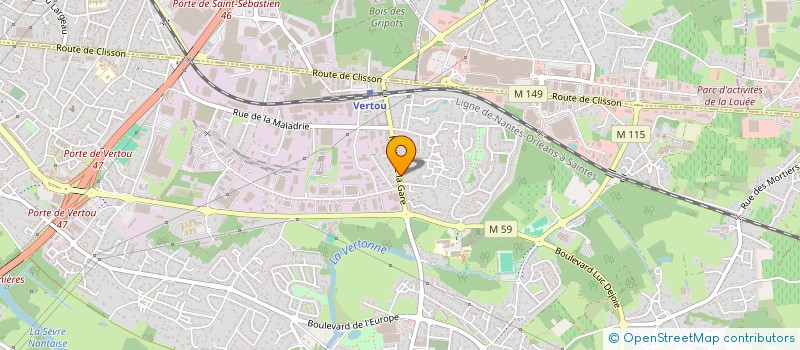 localisation de l'entreprise MONSIEUR AURELIEN POIRIER à VERTOU