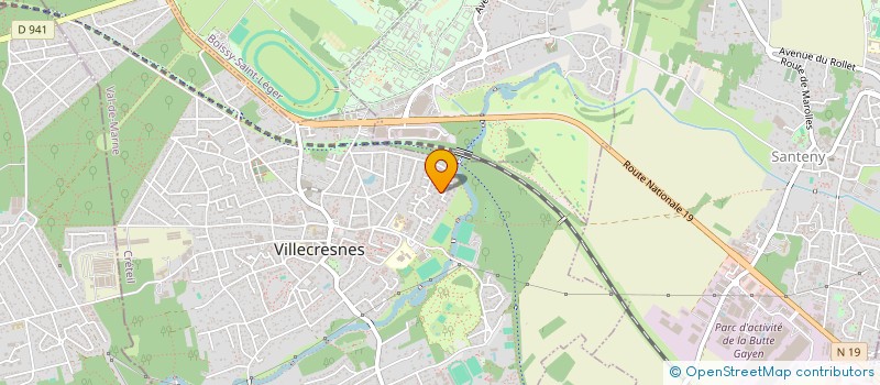 localisation de l'entreprise MONSIEUR AURELIEN RIDEL  VILLECRESNES