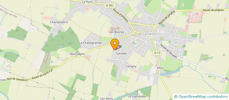 localisation de l'entreprise MONSIEUR AURELIEN RIGNAULT à SANDILLON