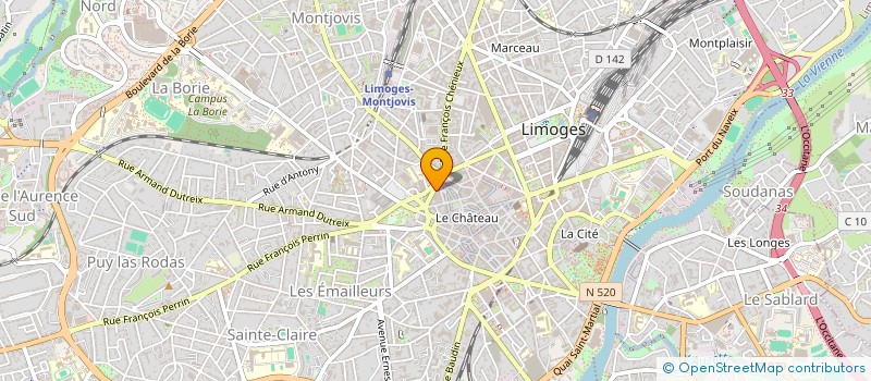 localisation de l'entreprise MONSIEUR AURELIEN ROCHE  LIMOGES