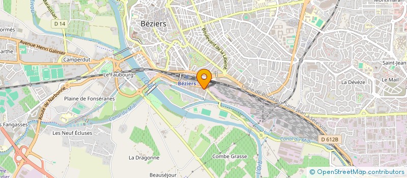 localisation de l'entreprise MONSIEUR AURELIEN SACAREAU  BEZIERS
