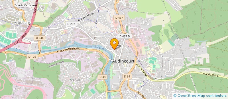 localisation de l'entreprise MONSIEUR AURELIEN STRIEVI  AUDINCOURT